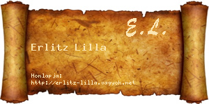 Erlitz Lilla névjegykártya